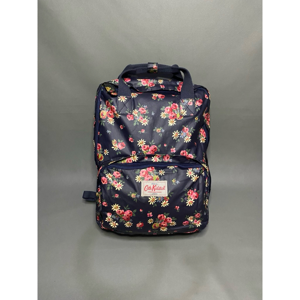 CATH KIDSTON Backpack Ransel Navy Flower Bekas Preloved Original