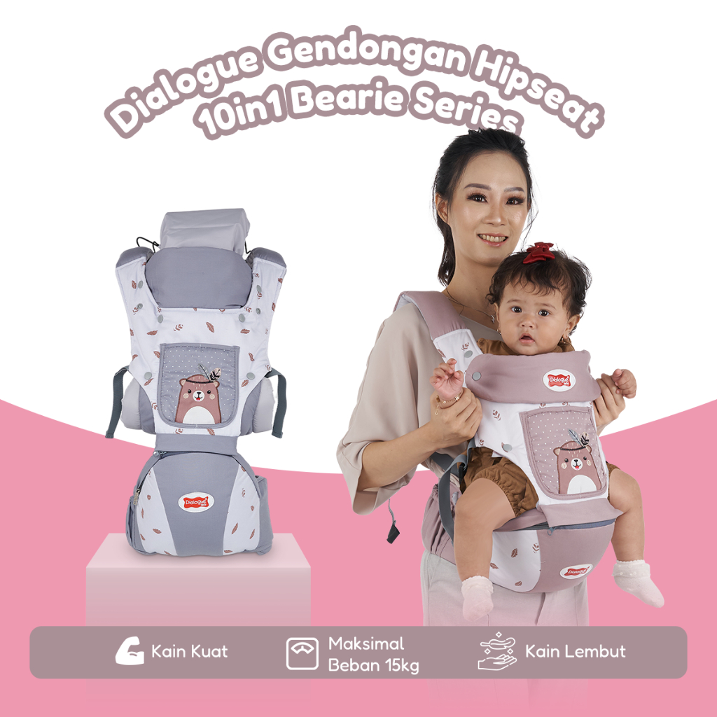 Dialogue Baby Gendongan Bayi Hipseat + SSC Multifungsi Bearie Series