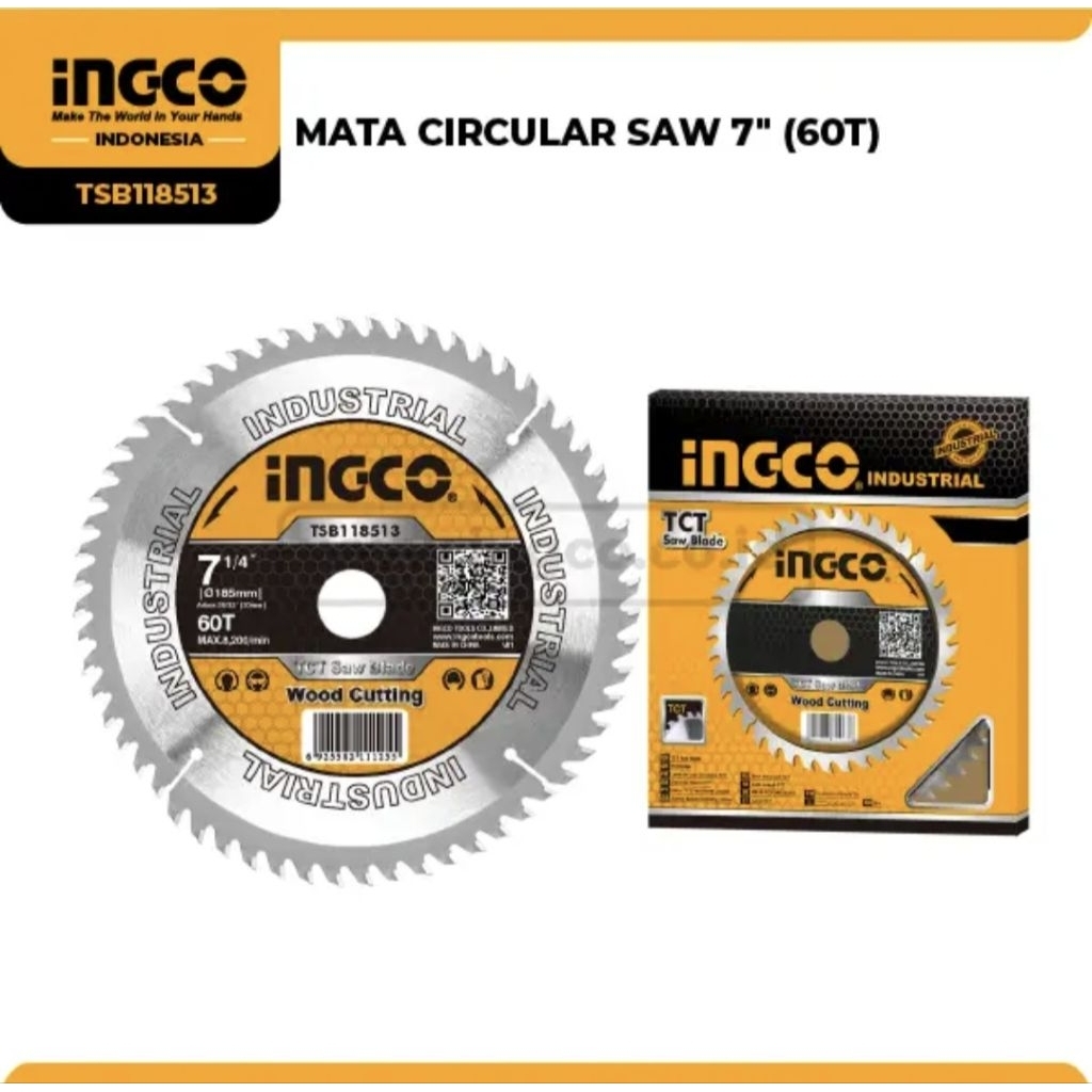 MATA CIRCULAR SAW 7'' (60T) INGCO