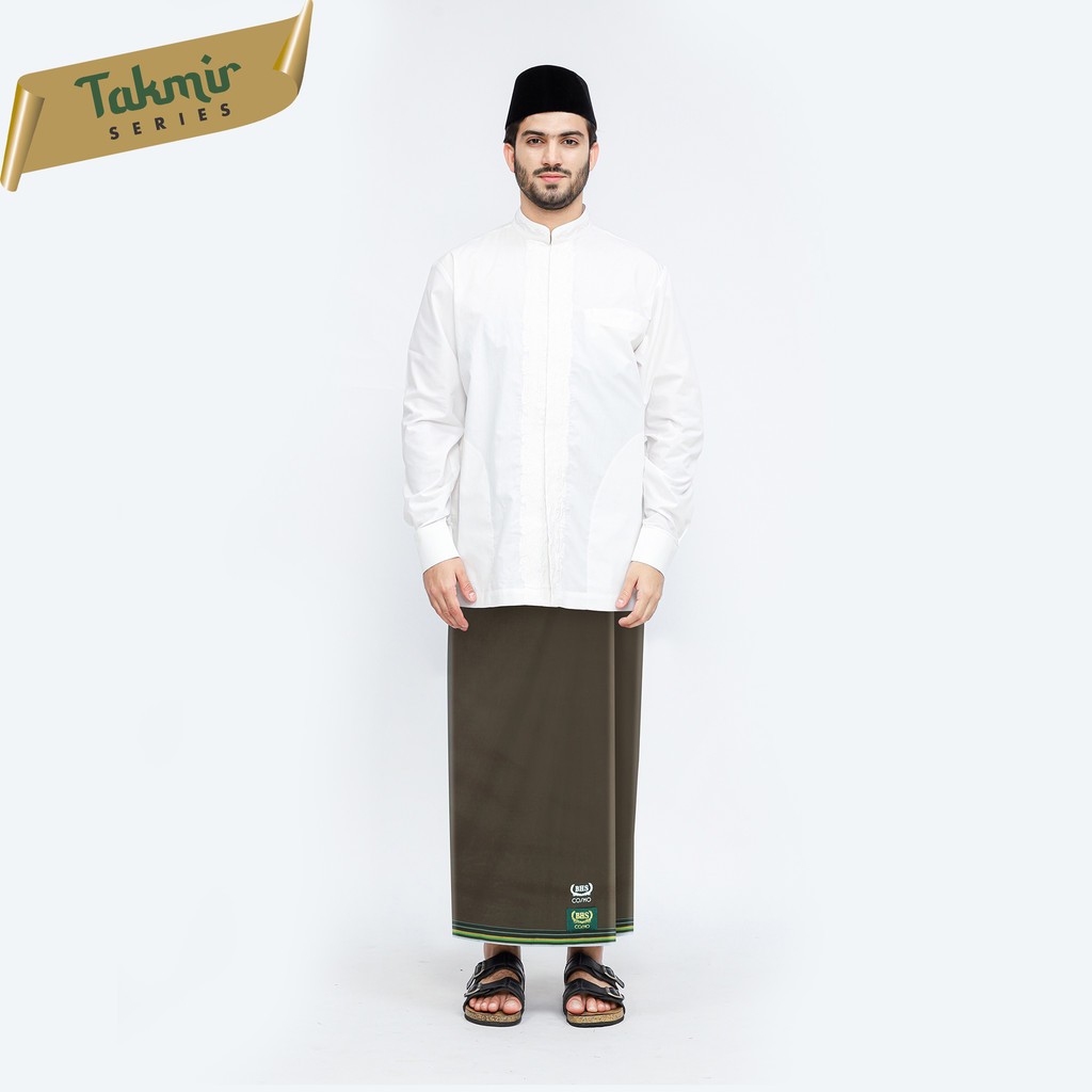 PROMO HEMAT  Sarung BHS Cosmo Takmir Motif K26 PPF Olive Muda