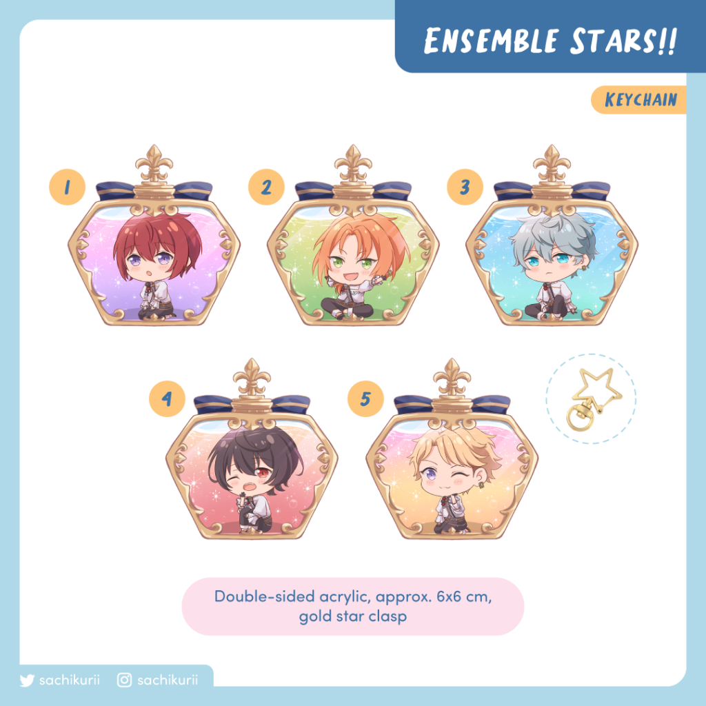 Ensemble Stars Knights Mystic Fragrance Acrylic Keychain - Fanmerch by sachikurii