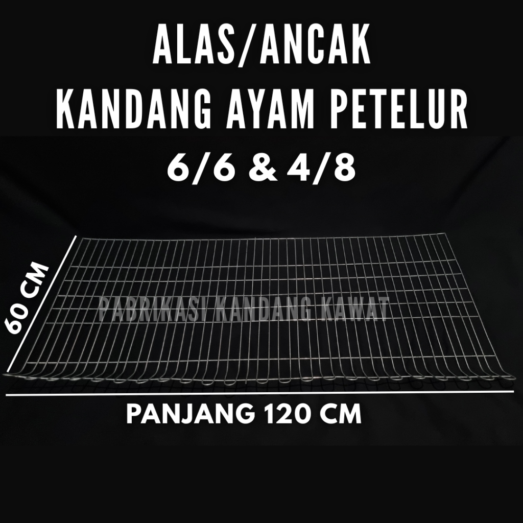 Alas Kandang Ayam Petelur 6 Ekor & 8 Ekor Petelur Besi Galvanis Kokoh Tahan Lama Anti Karat