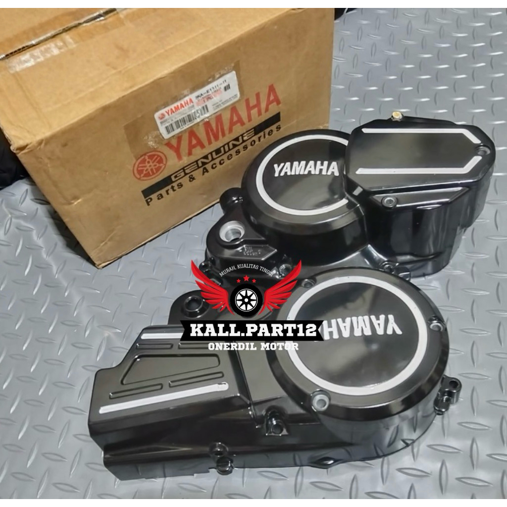 Bak Magnet+Bak Kopling Blok Set Sepasang kana Kiri Yamaha Rx King Rxking Rx-King New Hitam (3KA)