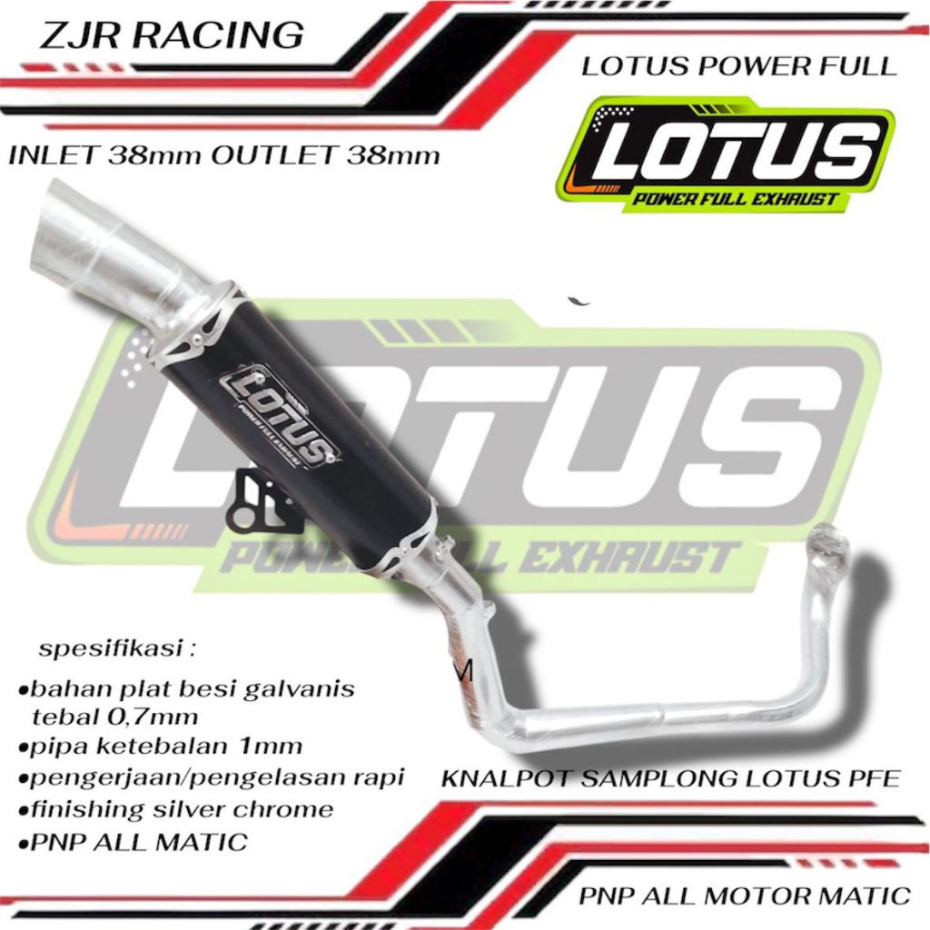 KENALPOT SMPELONG RECING LOTUS BEAT SCOPY SEPIN MIO SOUL VARIO GENIO X LIDE