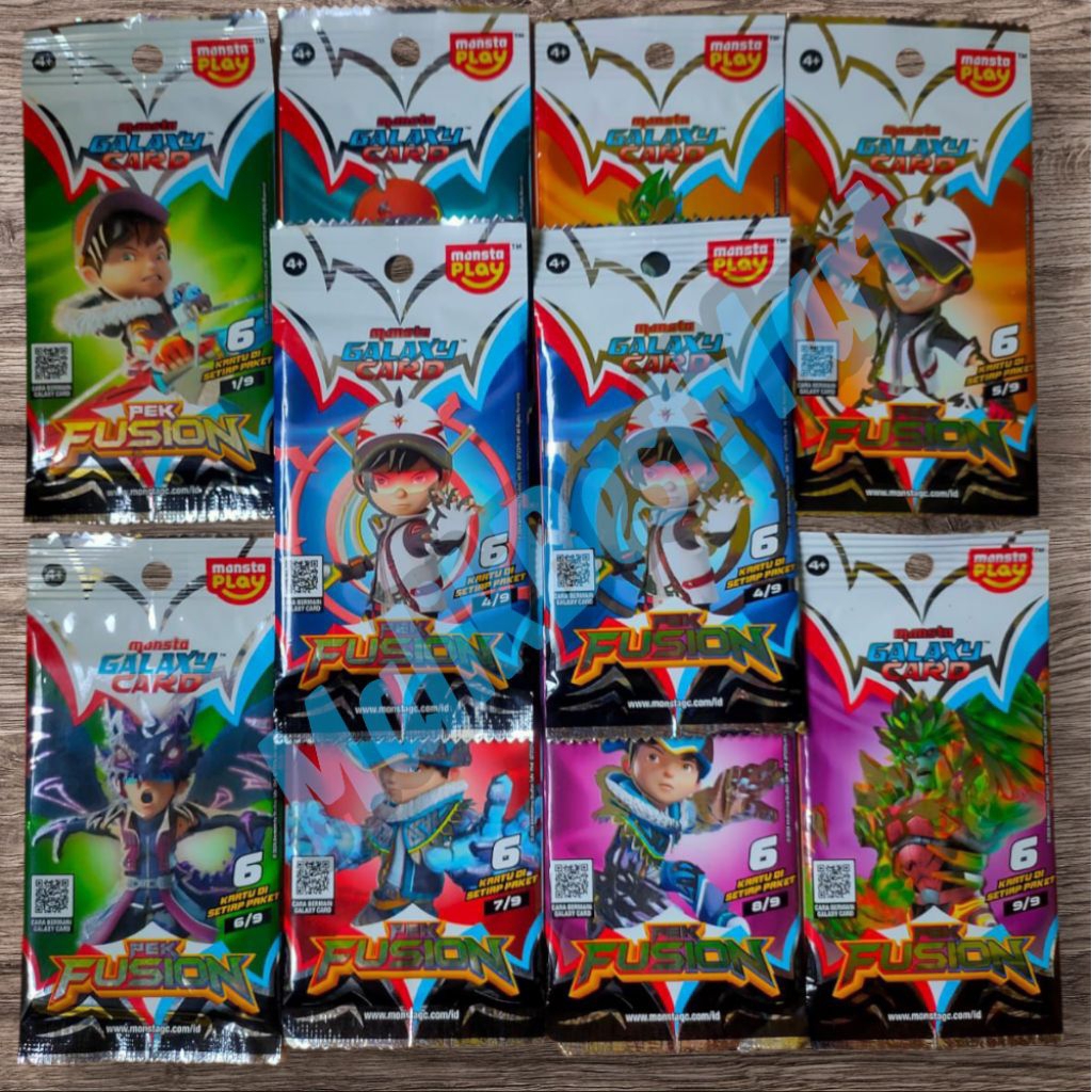 Boboiboy Monsta Galaxy Card Pek Fusion Indonesia