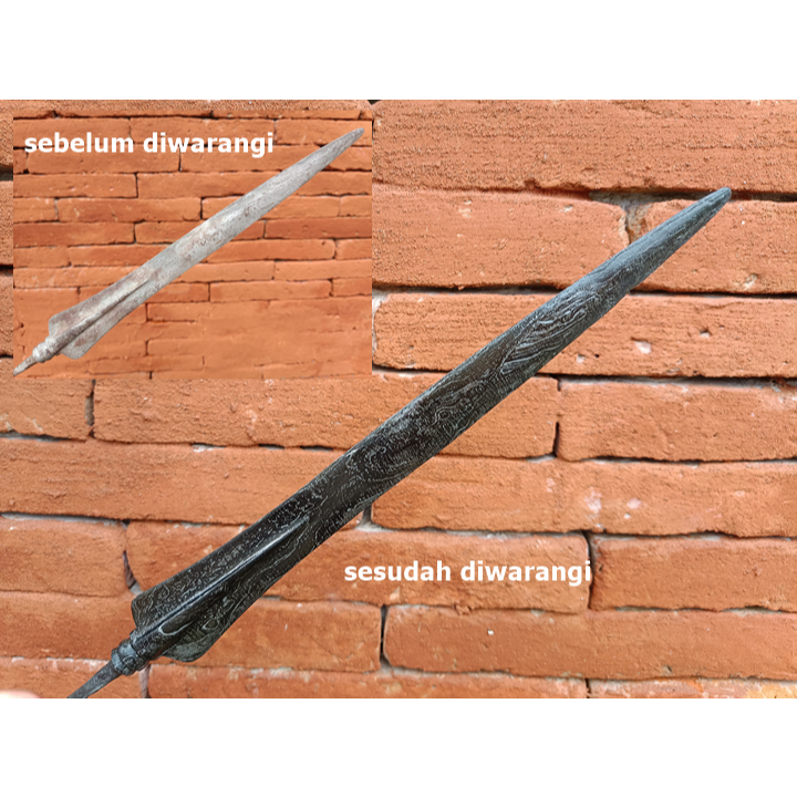 Tombak Sapit Abon Pamor Miring Besi Pulen