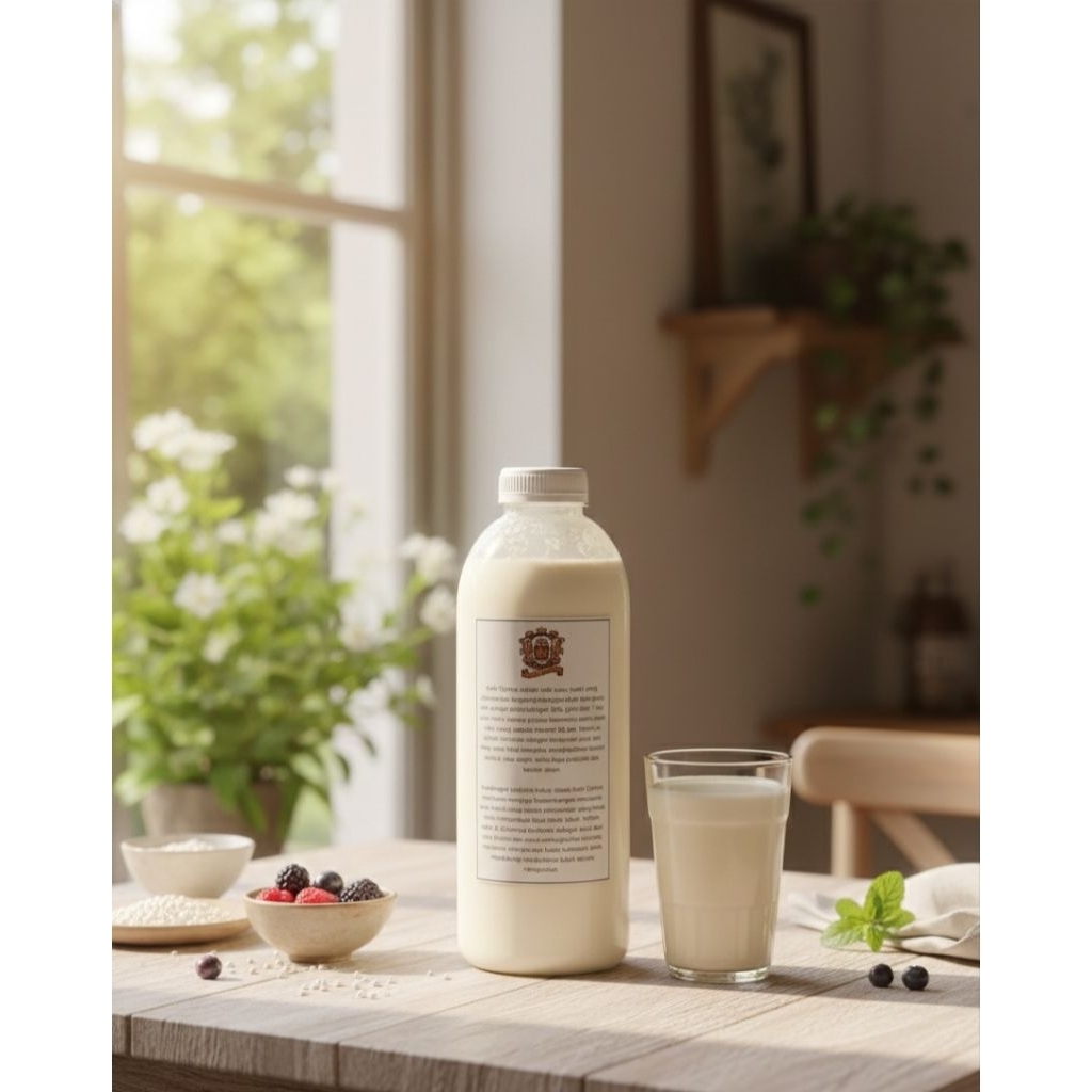 1 Liter Kefir Susu Sapi - Aloela Kefire - Susu Kefir - Kefir Optima