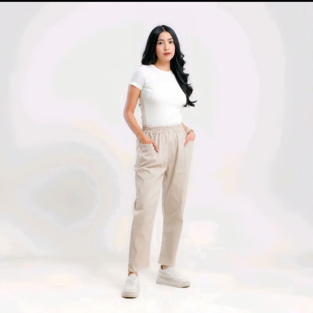 Celana Haruka Pants Willow-Celana Panjang Wanita-Haruka Pants Highwaise Loose