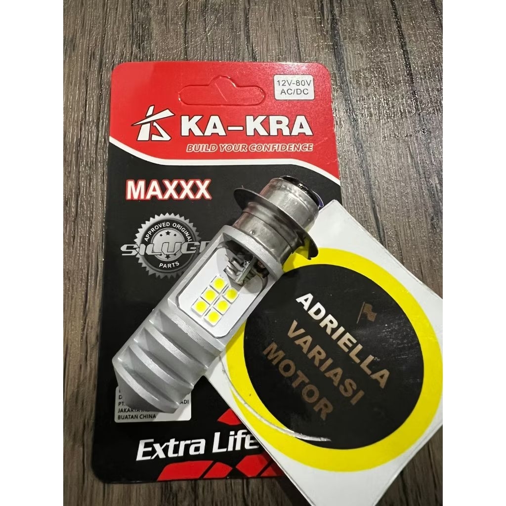 LAMPU UTAMA H6 LED AC/DC  PUTIH 12 MATA 12 VOLT