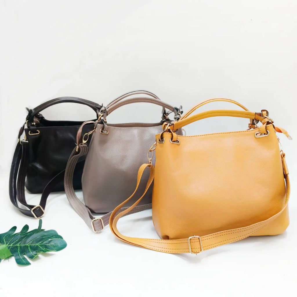 Tas Kulit Wanita LV Papirut Garut 2in1