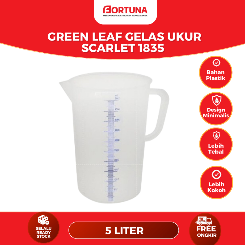 Gelas Ukur Scarlet 5 L 1835 Green Leaf