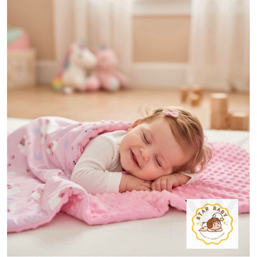 Selimut minky dot Selimut Bayi Minky Dot Korea Minky Stitches Cotton Dot Muslin Jepang Bamboo Motif 