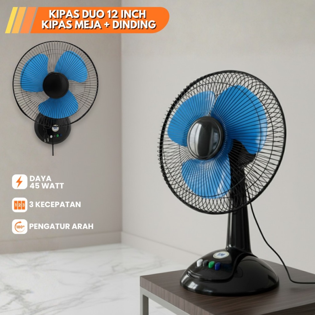 KIPAS ANGIN MEJA / KIPAS ANGIN DUDUK 12 INCH