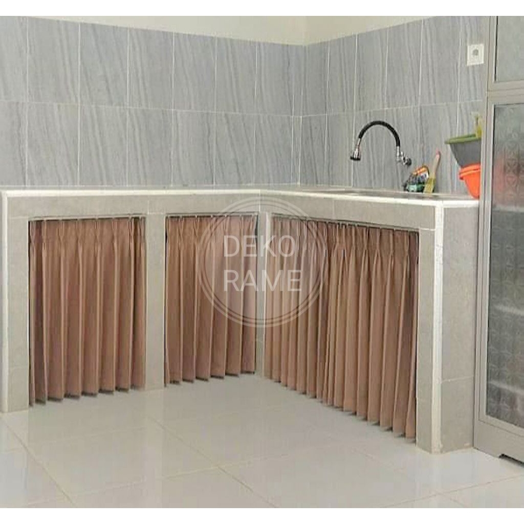 Gorden kolong Dapur Gorden Meja Kompor Model plisket cantol kaitan Kawat S gorden kolong meja