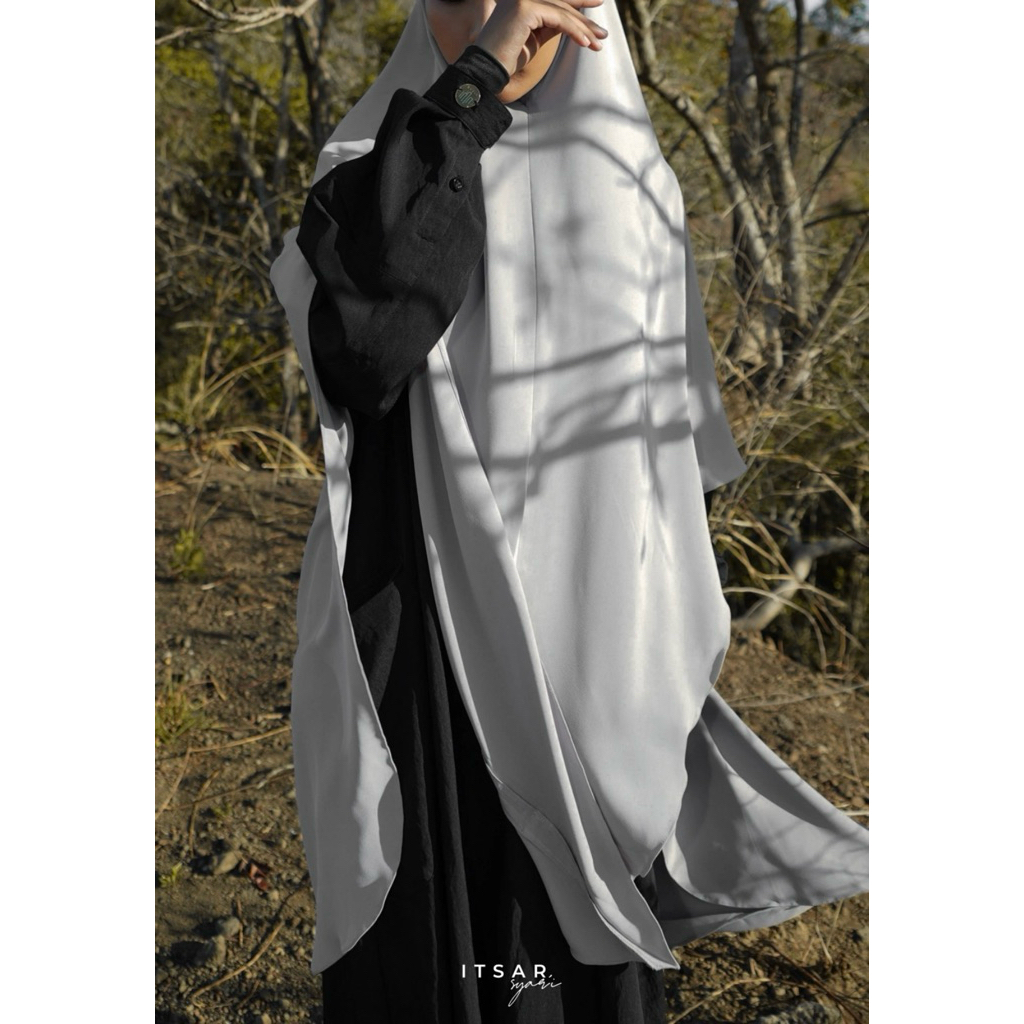 Itsar Kuffah Khimar Silver Mina antiuv
