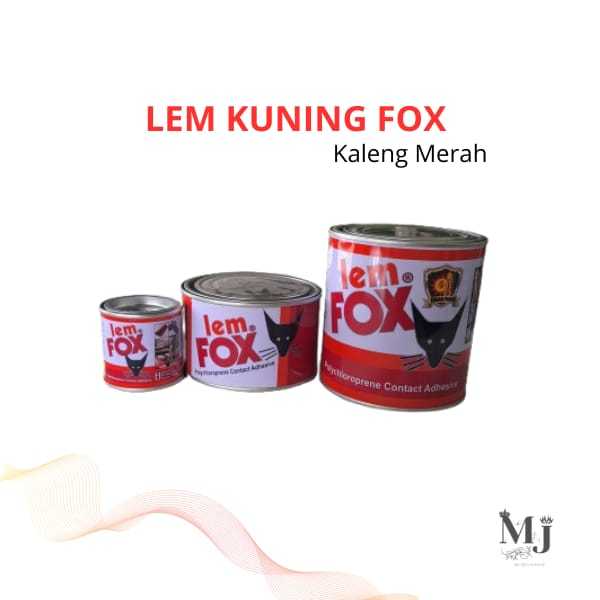Lem Fox Kaleng Merah – Lem Kuning Serbaguna untuk Furniture & Pertukangan Daya Rekat Tinggi