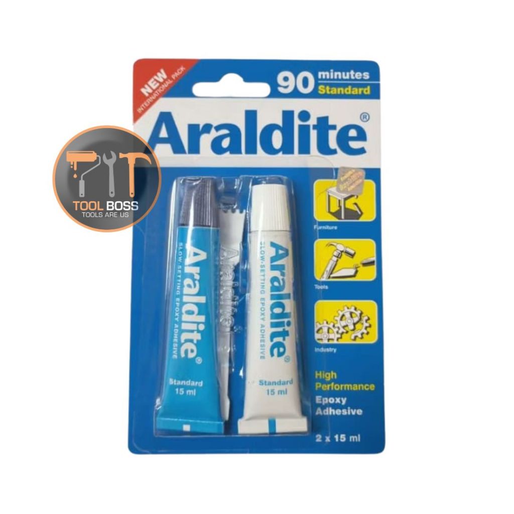 Araldite Lem Epoxy Cepat Rapid / Lem Besi Lem Kayu ,  Lem Serbaguna Epoxy