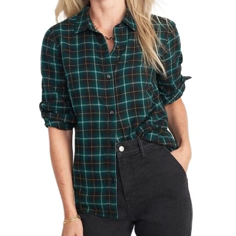 Kemeja Wanita Kotak Flanel Old Navy – Adem & Tebal Premium