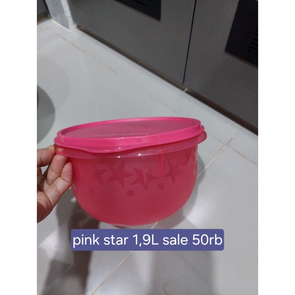 Pink Star Bowl Tupperware
