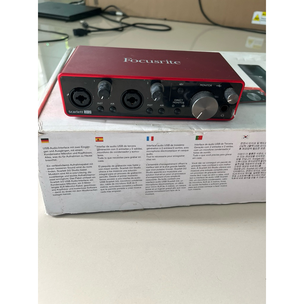 soundcard focusrite scarlet 2i2 gen3