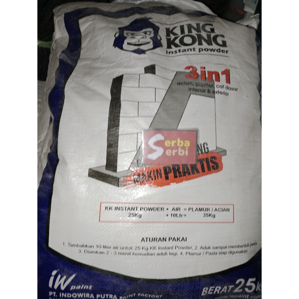 (/SAK 25KG KINGKONG SEMEN PUTIH) Acian 3in1 plamir