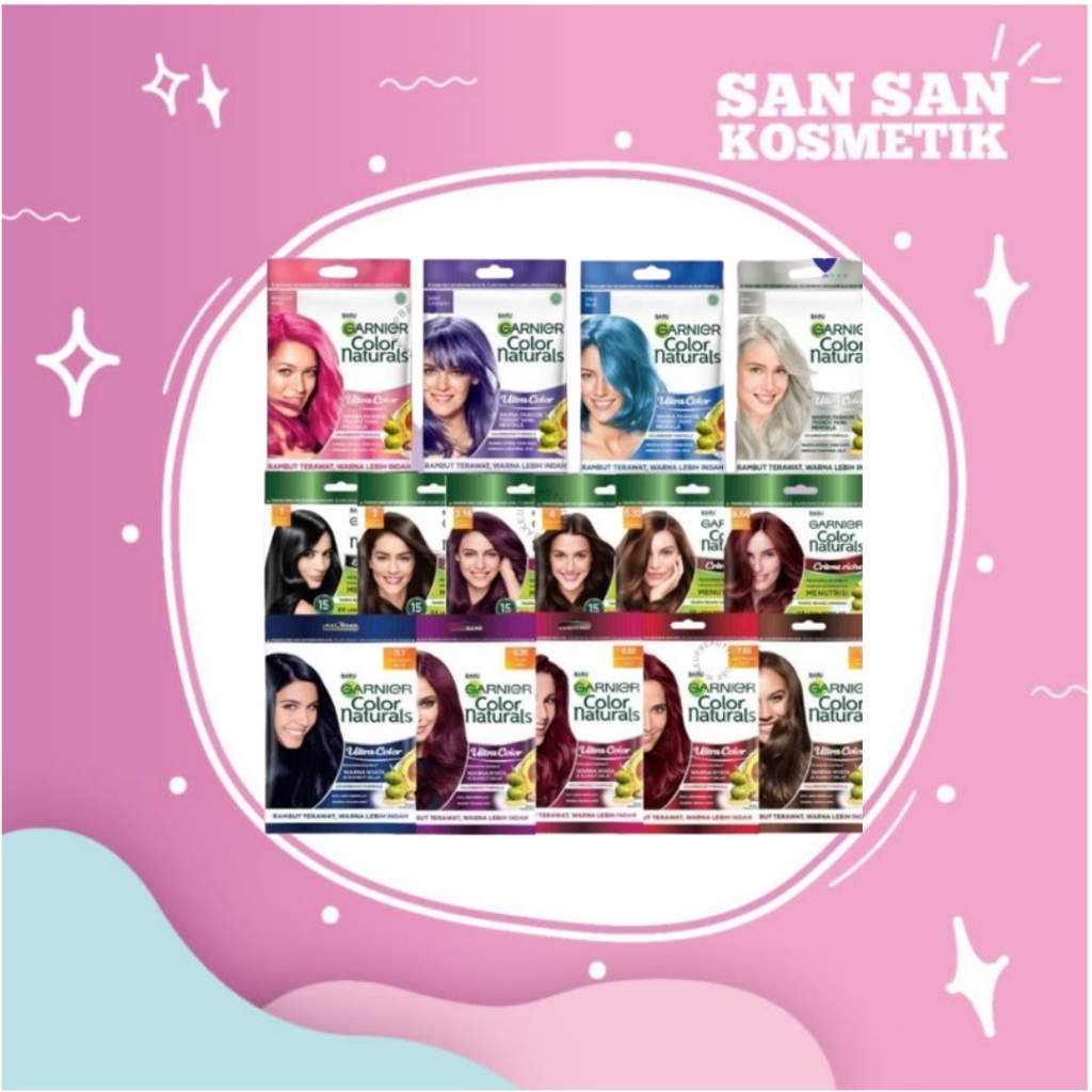 Garnier Color Natural Sachet / Garnier Color Naturals Ultra Color Sachet/ Rangkaian pewarna rarmbut 