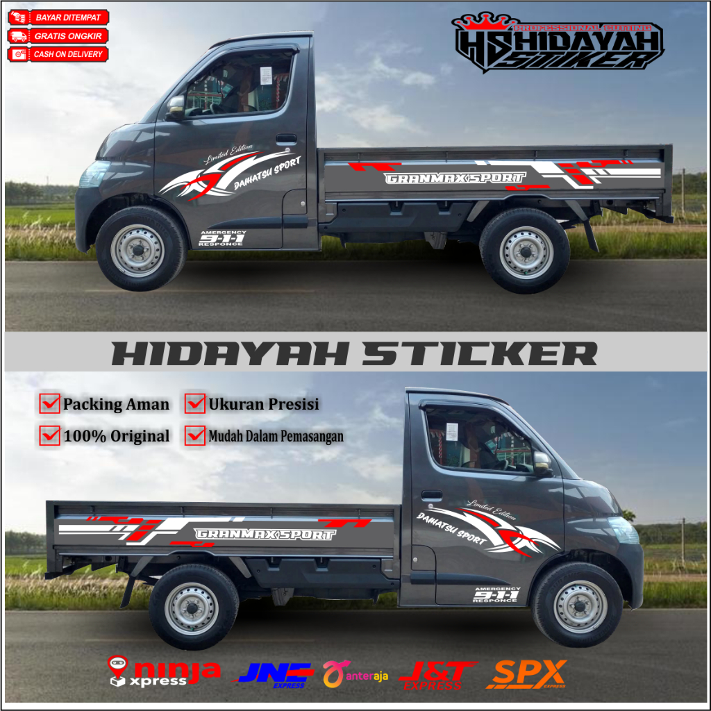 Hy Stiker cuting mobil pick up granmax sport cuting mobil daihatsu pick up granmaxx terbaru keren