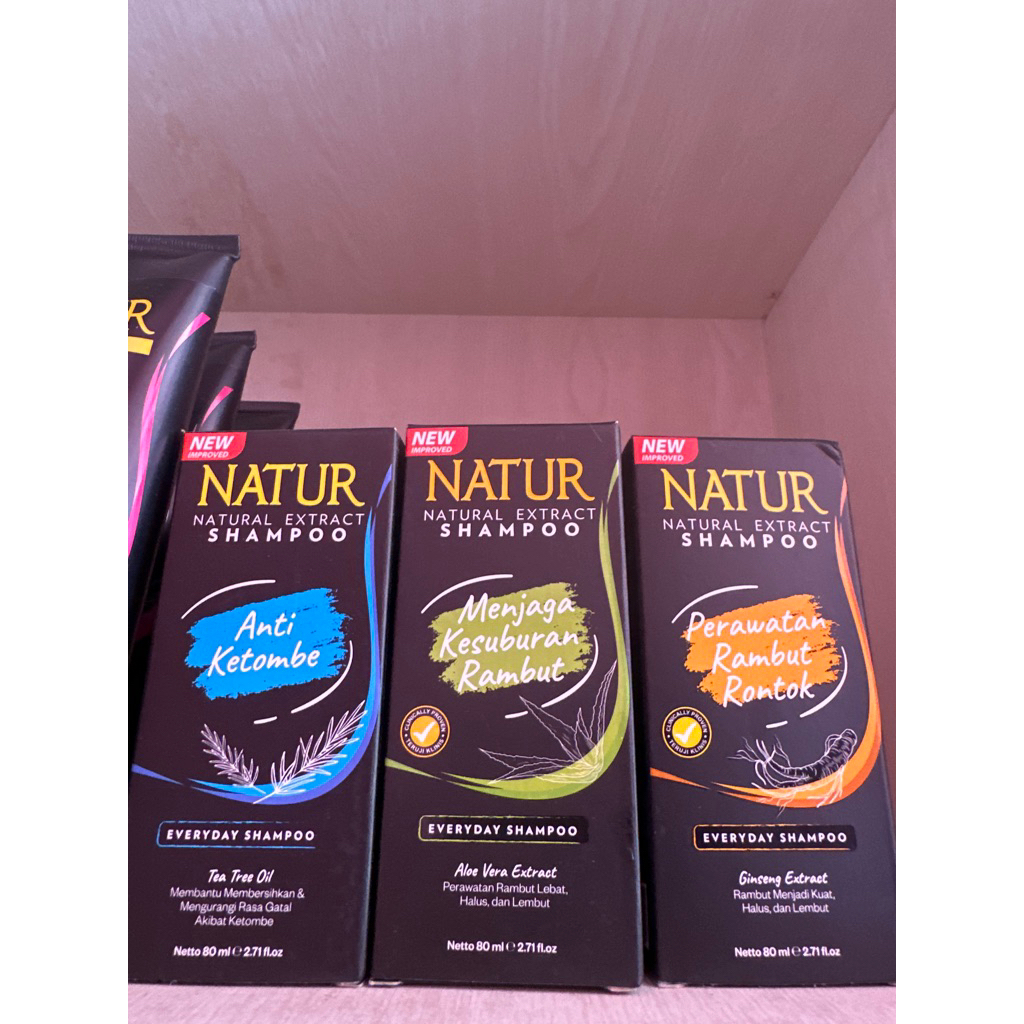 NATUR SAMPO MENJAGA KESUBURAN RAMBUT , Anti Rontok & Ketombe 80ml