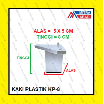 Kaki Lemari Plastik KP-8 CM Kaki Kabinet Kaki Sofa