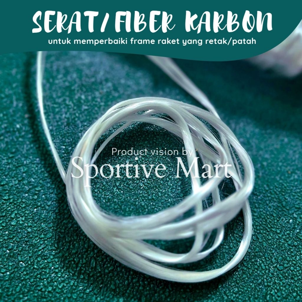 [1 meter] Serat Fiber Karbon Mat Reparasi Shock Frame Raket | Perbaikan Raket Patah| Bahan servis ra