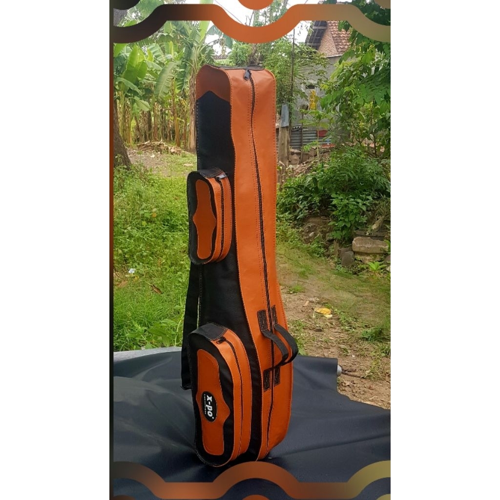 Tas pancing Ransel joran reel Anti air kulit sintetis istimewa 120cm