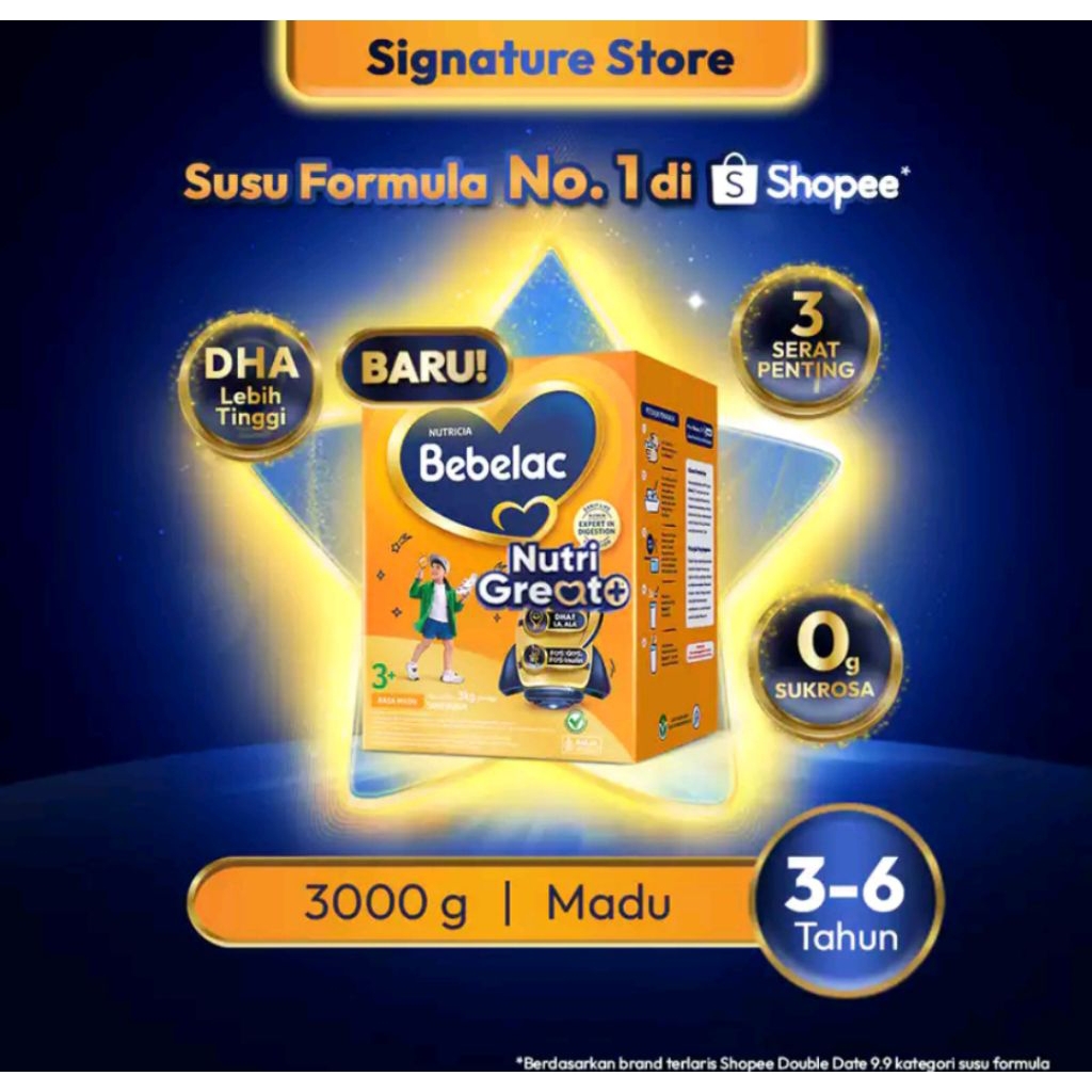 Bebelac 3+ Vanila Madu 3000gr 3kg