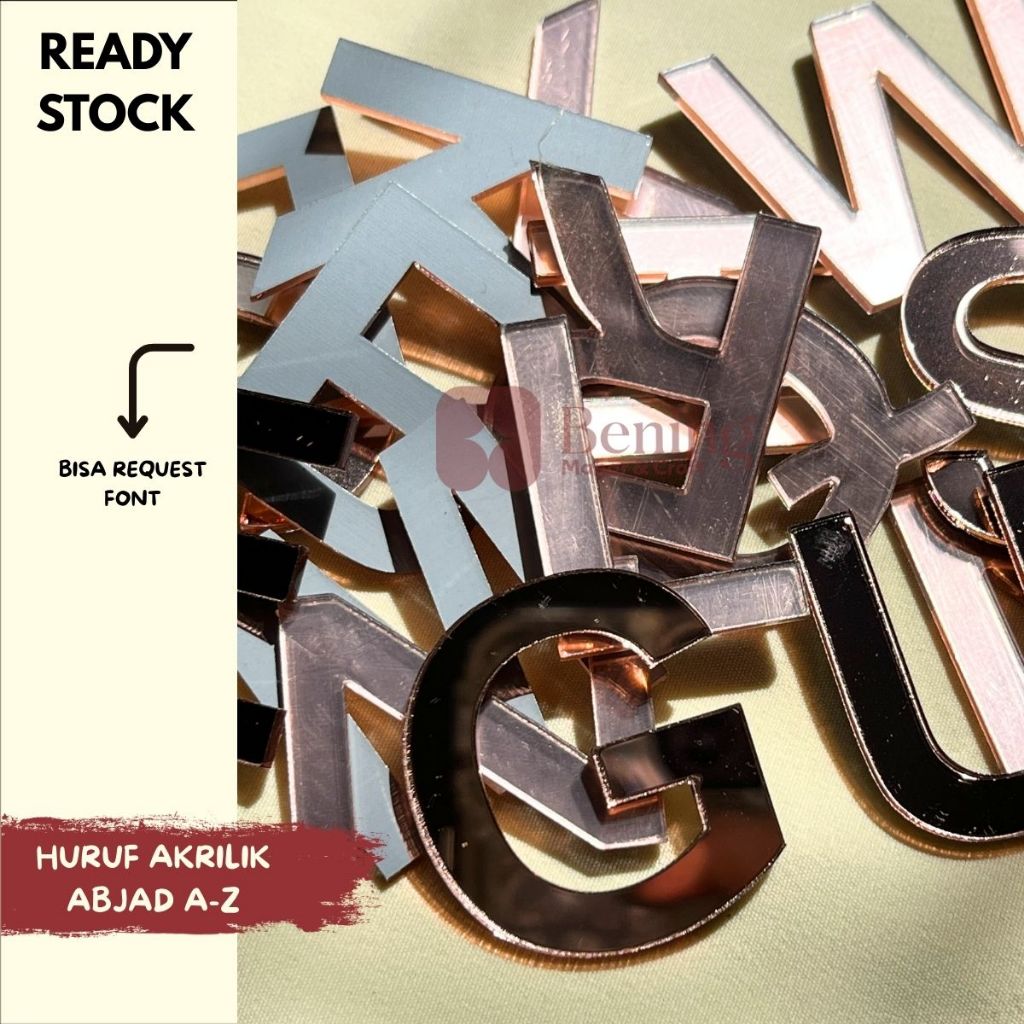 Huruf Acrylic / Huruf Akrilik 5 cm Bening 2mm