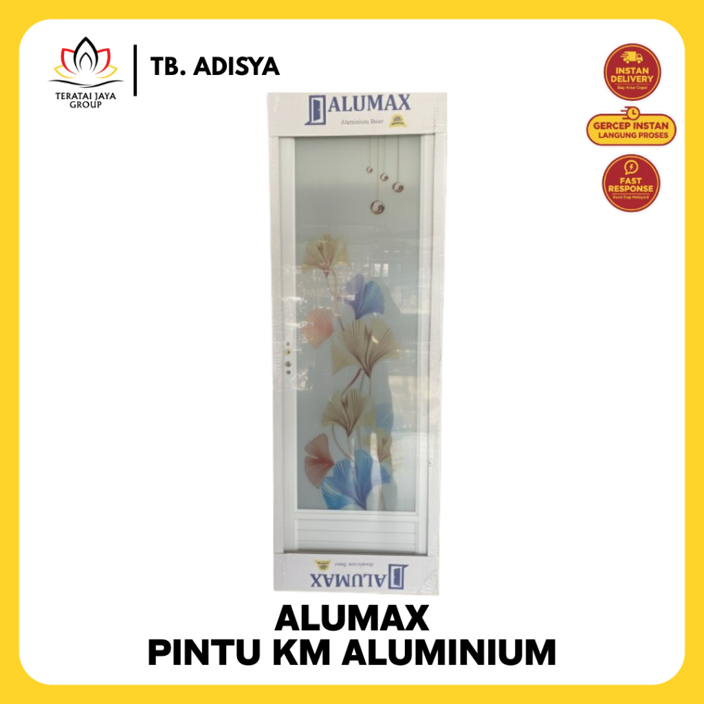Pintu Set Kamar Mandi Aluminium ALUMAX Kaca Panjang & Kaca Pendek (KHUSUS LUAR KOTA)