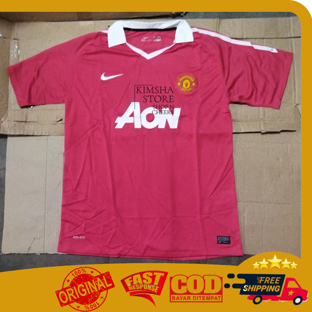Kaos Dri-Fit Jersey Manchester United F.C. 2010 2011 Home MUFC Man.U Football Club Soccer Shirt Paka