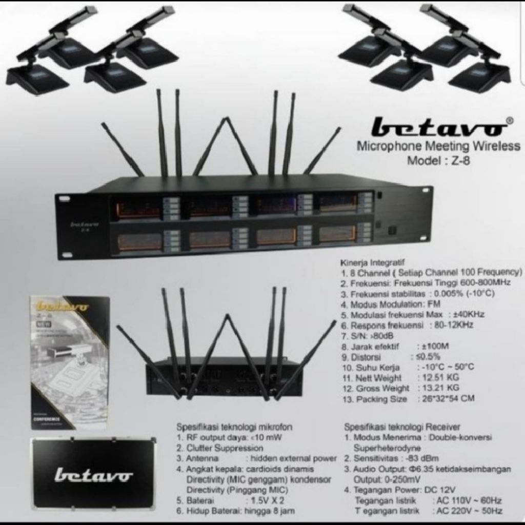 Mic meja Betavo Z-8 isi 8bh mic meja meeting z8 original