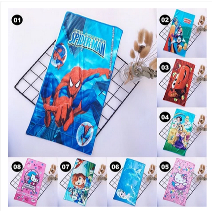 Handuk kecil/sapu tangan 25cmx45cm Motif Karakter Multifungsi, Handuk Kecil Serbaguna, Handuk Multif