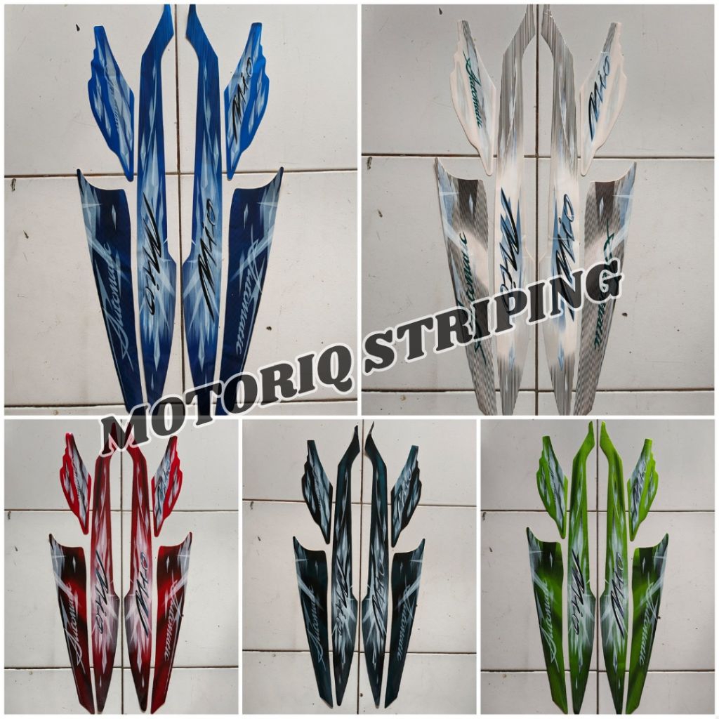 Stiker Striping Yamaha Mio Sporty Smile 2009 Stiker Lis Body Standar