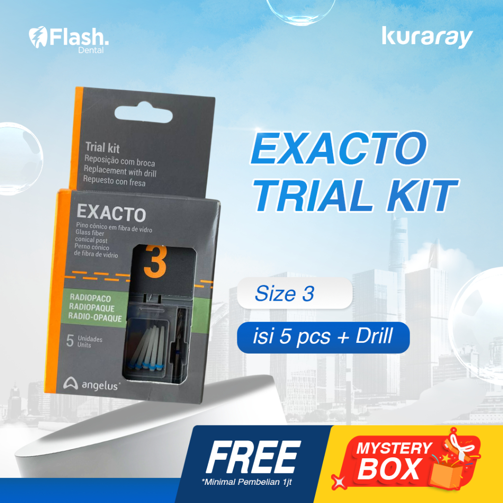 Exacto Fiber Post  KIT Angelus – Glass Fiber Post Gigi | Trial Kit (0.5 / 3)