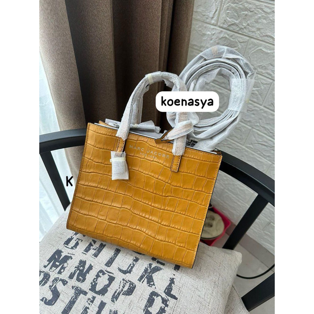 baru tas selempang marc jacobsoriginal mj hand/crosbbody bag H037L01RE22 mini grind tote mustard new