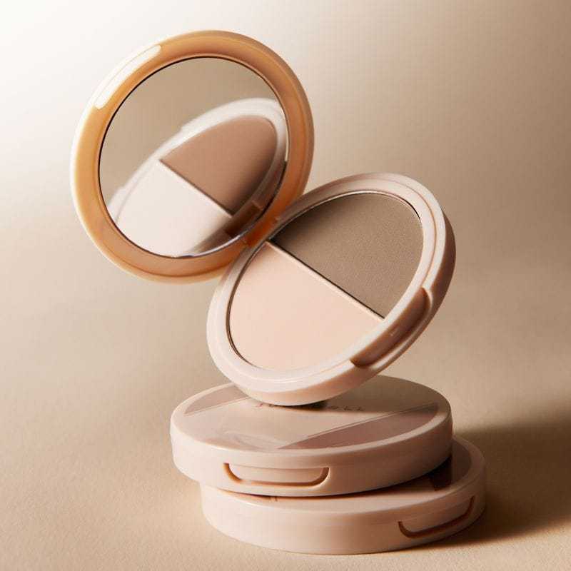 Judydoll Dual-Color Contouring Powder Compact Matte Highlighter + Contouring