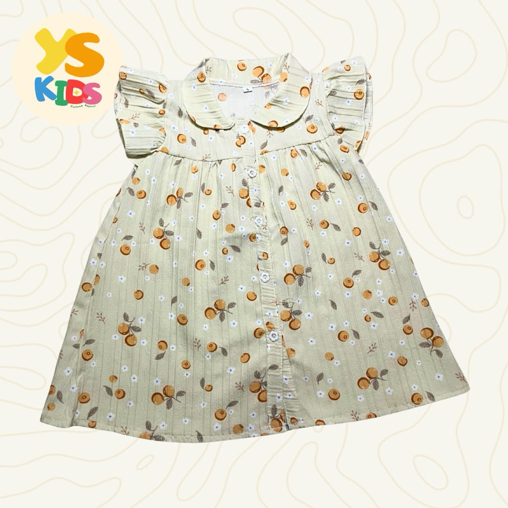 YSkids Dress Kringkel Tulang Motif Buah