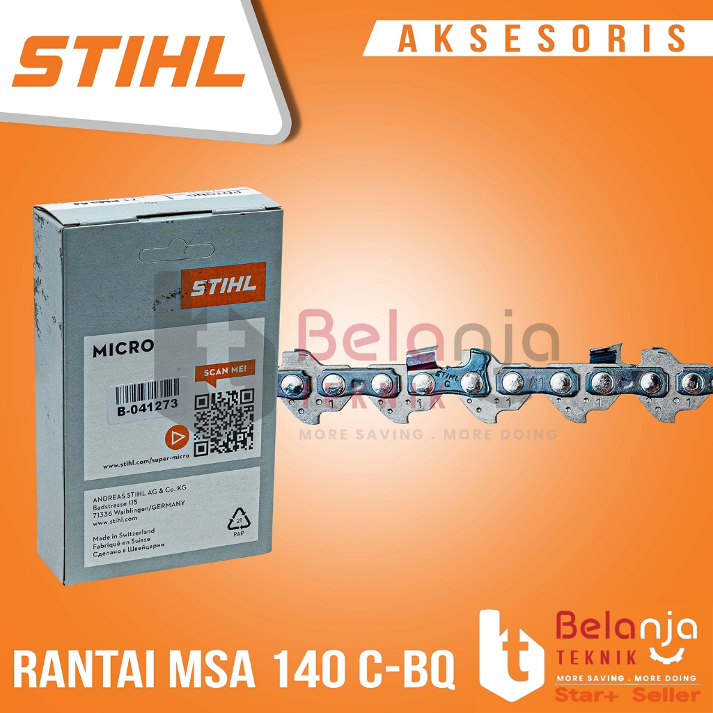 Stihl Rantai Mata Gergaji Potong MSA 140 C-BQ MSA 140 12 Inch Sparepart Mesin Chainsaw 12"