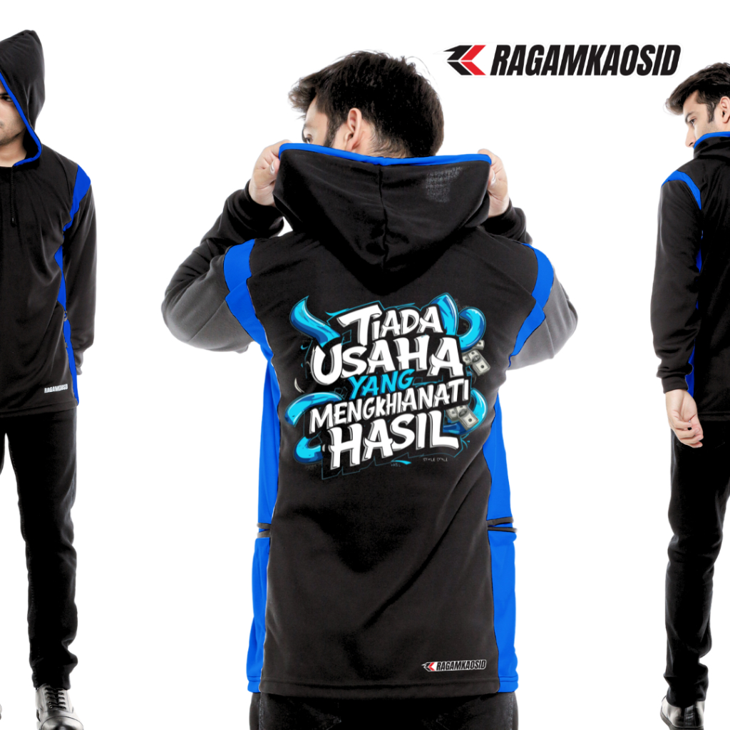 Kaos Hoodie kerja serbaguna Tiada Usaha Yang Mengkianati Hasil baju lengan panjang