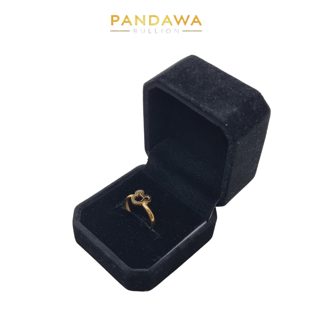 Cincin Emas Wanita UBS Mickey Minnie Mouse Disney 0.61gram