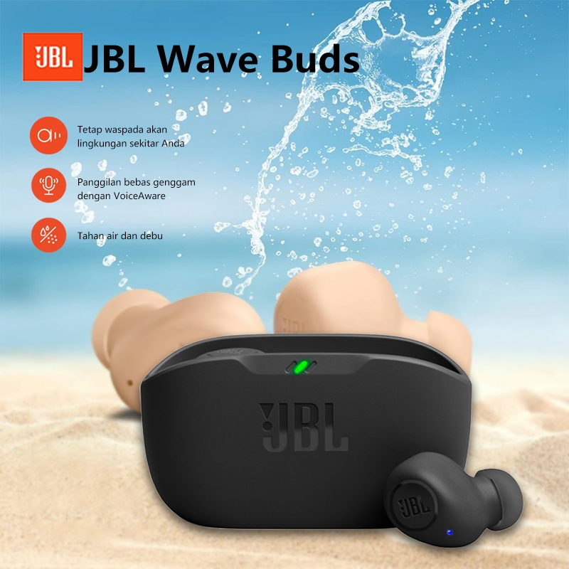 JBL Wave Buds in-Ear Earbuds True Wireless Deep Bass Sound with Mic Water & Dust Resistant For Andro