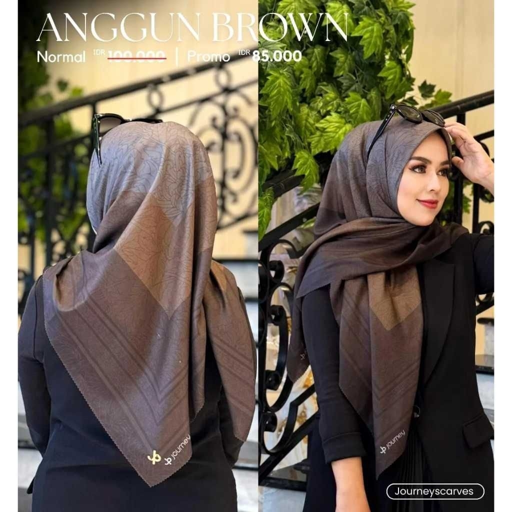 (Pakai pouch) Hijab voal ala jp kw vanila mola mili chain kanaya denada gema rainbow gradasi journey