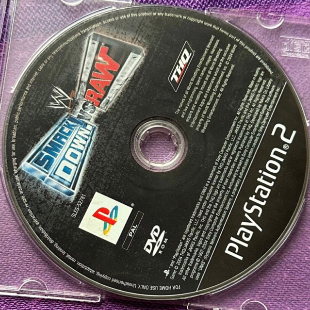 kaset ps2 ori pal smackdown vs raw