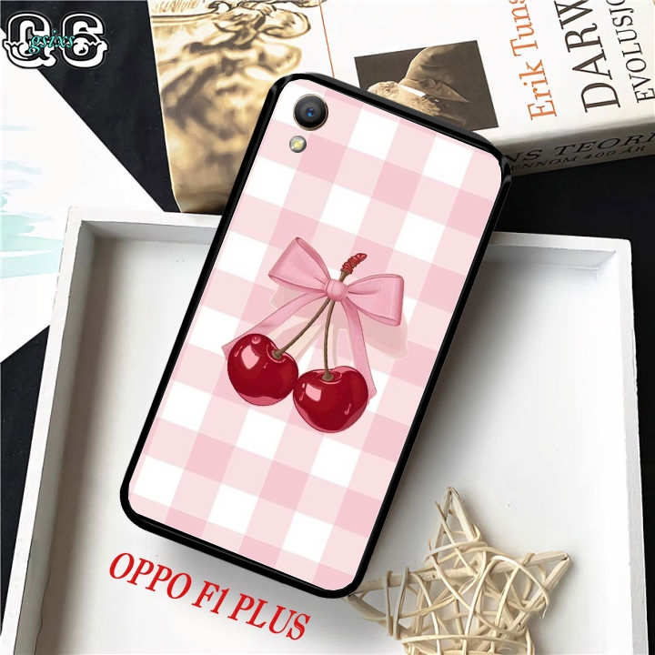 Casing Case Hp Oppo Oppo f1 Plus [ MOTIF CHERY ] Aneka casing, custom case, case aesthetic case mura