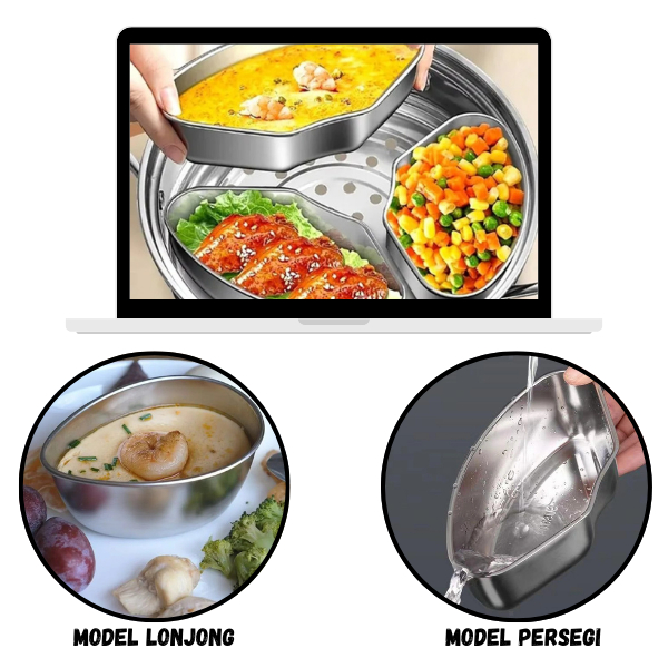 Mangkuk Kecil Untuk Kukus, Cetak Bolu, Puding, Dimsum Bahan Stainless Steel 304 WMO YULB30